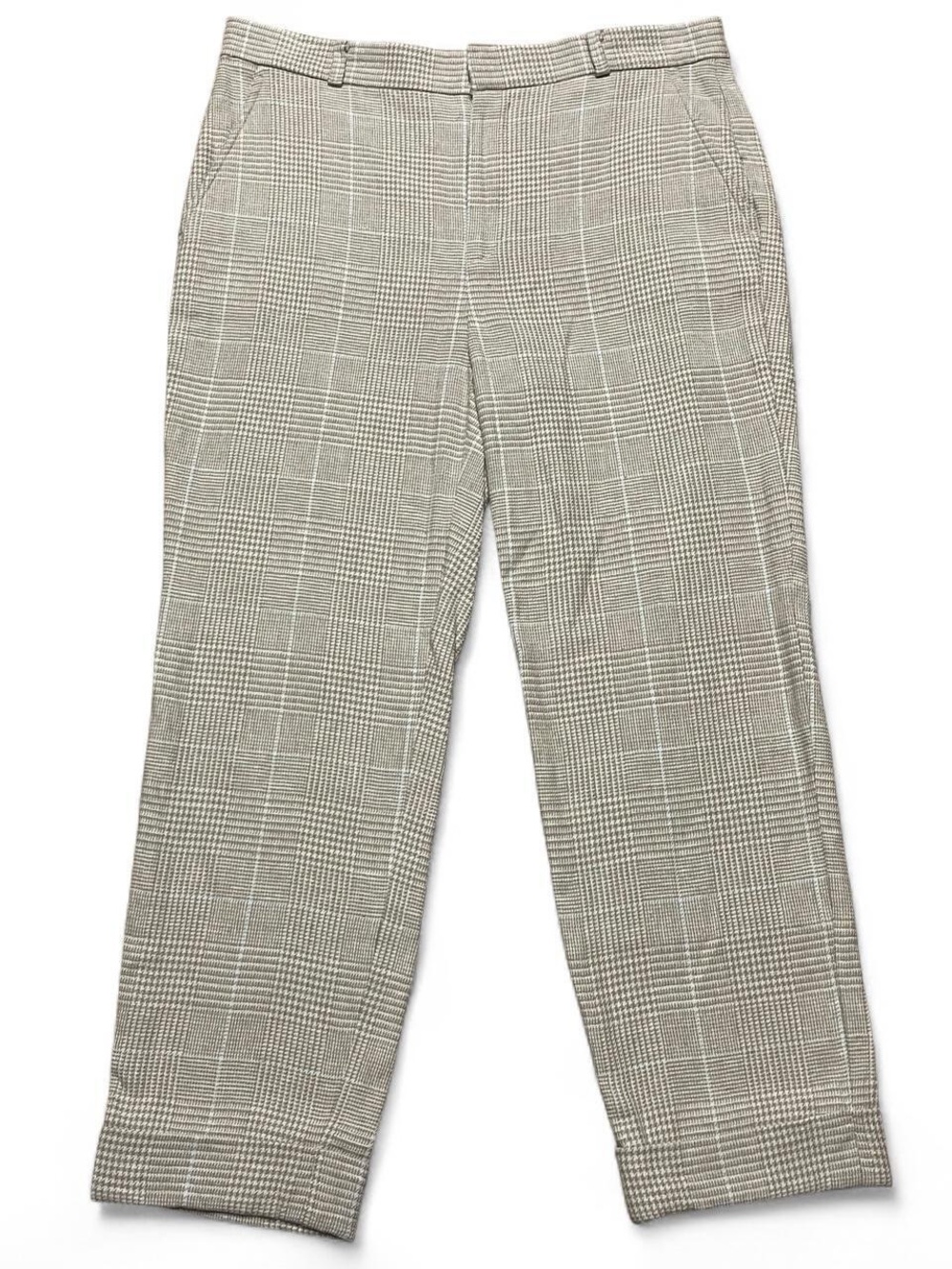 Lauren Ralph Lauren Womens Brown Houndstooth Plaid Straight Leg Pants Size 4P